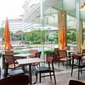 Breadtalk, Myanmar Plaza - Yangon, Myanmar | Product Seen: [Fossil Outdoor Armchair, Ottawa Chair, Isotop - Outdoor Table Top – Indian Rosewood colour & Isotop - Outdoor Table Top – Cement colour]